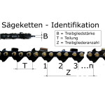 Sägekette Ersatzkette 3/8" 1,1 mm von Dolmar Halbmeißel 40 Treibglieder