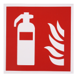 ISO 7010 Hinweisschild Feuerlöscher zum Aufkleben 148x148...