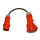 Adapterkabel CEE 16 A Stecker (klein rot)  auf 32 A Dose (groß rot)