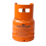Leere orange befüllbare Gasflasche 1 kg Propan Butan...