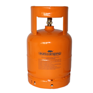 Leere orange befüllbare Gasflasche 3 kg Propan Butan Flasche mit Kragen