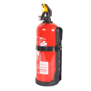 Paket] Feuerlöscher 1kg ABC Pulverlöscher mit Manometer inkl. KFZ/Boot  Halterung EN3 und ANDRIS® Prüfnachweis mit Jahresmarke