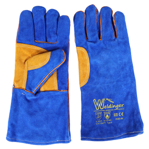 E-MAG Gr. L/10 Schweihandschuhe  WELDINGER  Blau Gold