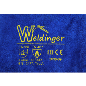E-MAG Gr. L/10 Schweißhandschuhe  WELDINGER  Blau Gold