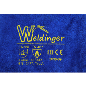 E-MAG Gr. L/10 Schweihandschuhe  WELDINGER  Blau Gold