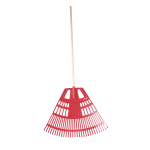 Laubbesen Kunststoff rot 76 cm Arbeitsbreite mit Stiel -...