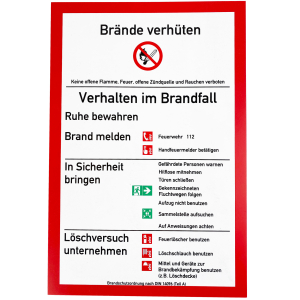 Brandschutzordnung Kunststoff