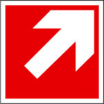 Brandschutzzeichen Richtungsangabe  Auf-/Abwärts...