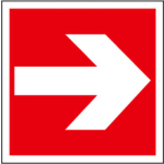 Brandschutzzeichen Richtungsangabe Links/Rechts KNS 15x15...