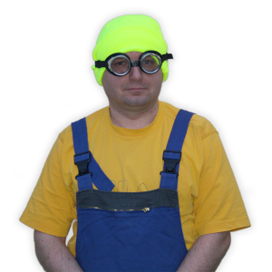 Abverkauf Mini-Fun-Paket: unverbesserliche Brille und gelbe Wintermütze - einfach ideal als Faschingskostüm