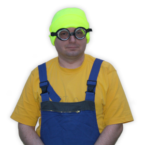 Abverkauf Mini-Fun-Paket: unverbesserliche Brille und gelbe Wintermtze - einfach ideal als Faschingskostm