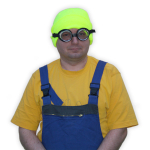Abverkauf Mini-Fun-Paket: unverbesserliche Brille und gelbe Wintermütze - einfach ideal als Faschingskostüm