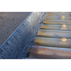 Zinkoptik Blätterschutz für Dachrinne Bürste Dachrinnenschutz Silbergrau 1,2 m lang