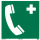 Rettungszeichen Notruftelefon ISO7010 KNS 15 x 15 cm - Hinweisschild nachleuchtend Kunststoff