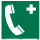 Rettungszeichen Notruftelefon ISO7010 KNS 15 x 15 cm - Hinweisschild nachleuchtend Kunststoff