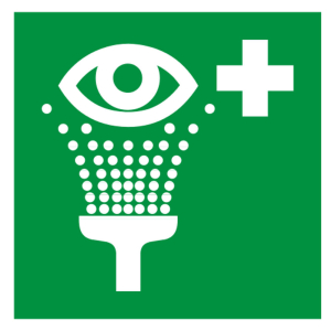Rettungszeichen Augenspüleinrichtung ISO7010- Hinweisschild nachleuchtend Kunststoff 15x15cm