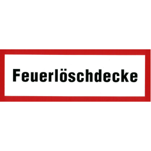 Hinweisschild Feuerlöschdecke 15 x 5 cm Kunststoff