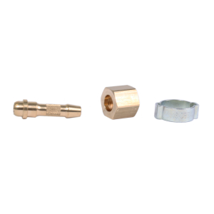 Schlauchanschluss 1/4 rechts berwurfmutter mit Schlauchtlle 6 mm und Zweiohrklemme 15-18