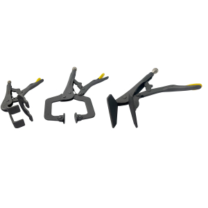 WELDINGER GS1 3-teilig Schweier Gripzangenset eco Breitmaul, C-Grip und 2-Punkt