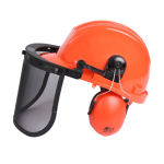 Kopfschutz Forstkombination Orange Helm Gehörschutz