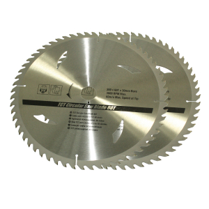2 Hartmetall-Kreissägeblätter für Holz  mit 40 und 60 Zähnen Ø 300 x 30, 25, 20, 16 mm